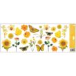 Ablakmatrica- ragasztó nélküli, sztatikus, 60 x 22,5 cm pillangók és virágok