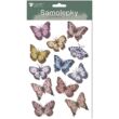 Öntapadós matrica csillámos kétrétegű pillangók 13x19 cm