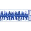 Ablakmatrica - sztatikus, ragasztó nélküli, csillámos 55 x 22 cm, téli motívumok. A kék színű hordozópapír eldobható
