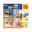 BLO Pens RAINBOW COLOURS/10  fújós filctoll  készlet papírra +4 sablon