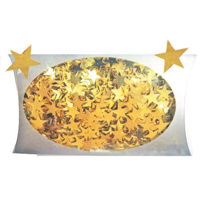Arany konfetti csillagok  dobozban 20 g