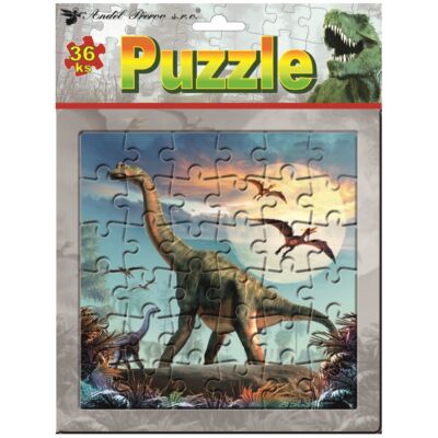 Puzzle, 20 x 20 cm, 36 db, BRACHUOSAURUS