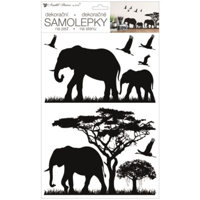  Falimatrica - Fekete elefántok  24 x 42 cm