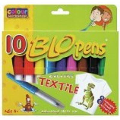 BLO Pens TEXTILE/10 fújós filctoll  készlet textilre +8 sablon