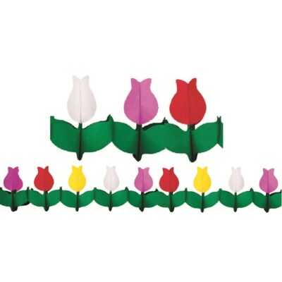 Girland 400 x 21 x 21 cm - tulipánok