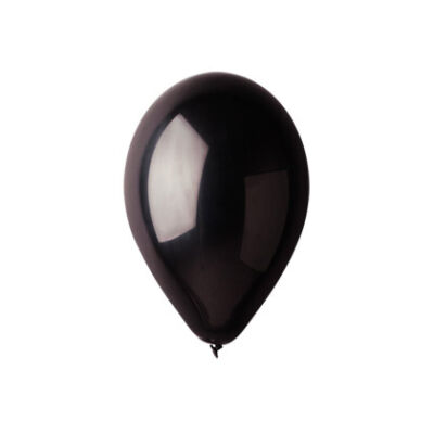 Gemar 26cm egyszínű lufi - fekete, 100db