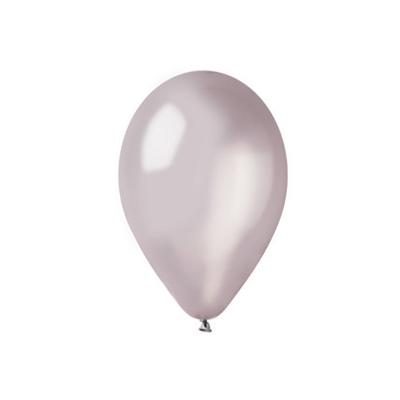 Gemar 26cm egyszínű lufi - metál ezüst 100db