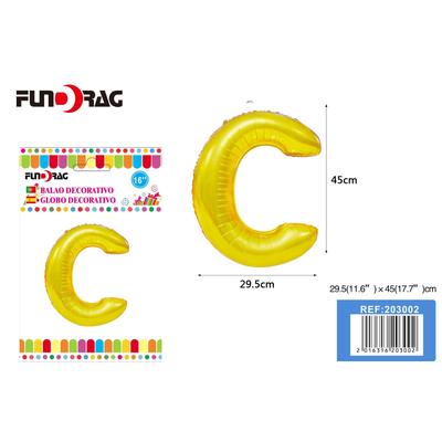 Fólia lufi 16" arany betű "C" 1db