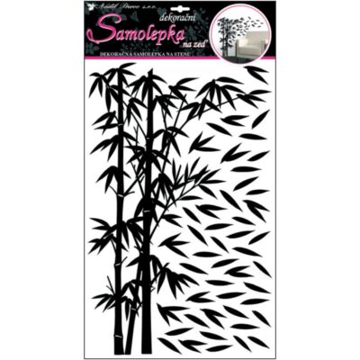Falmatrica - Fekete bambusz levelekkel, 60 x 32 cm