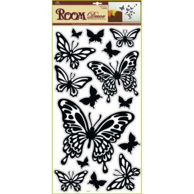  Falmatrica - Fekete pillangók,  69 x 32 cm