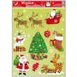 Kép 2/5 - Ablakmatrica 201 Színes karácsonyi figurák (glitteres) 30*42cm