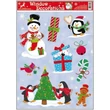 Kép 5/5 - Ablakmatrica 201 Színes karácsonyi figurák (glitteres) 30*42cm