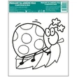 Kép 5/13 - Ablakmatrica - kontúros sablon üvegfestéshez ragasztómentes  fólián 14 x 14 cm , mese motívumok