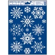 Kép 4/5 - Ablakmatrica 337 Hópelyhek (hóhatású glitteres) 20*30cm