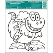 Kép 1/13 - Ablakmatrica - kontúros sablon üvegfestéshez ragasztómentes  fólián 14 x 14 cm , mese motívumok