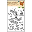 Kép 4/5 - Ablakmatrica - kontúros sablon üvegfestéshez ragasztómentes fólián 30 x 21 cm, farm