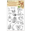 Kép 2/5 - Ablakmatrica - kontúros sablon üvegfestéshez ragasztómentes  fólián 12,5 x 35 cm, állatkák