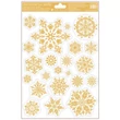 Kép 3/5 - Ablakmatrica 249 Fényes arany hópelyhek (glitteres) 20*30cm