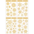 Kép 1/5 - Ablakmatrica 249 Fényes arany hópelyhek (glitteres) 20*30cm