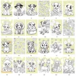 Kép 2/2 - FC-24223 Kifestő matricával 148*210mm 12lap spirál I love my pet