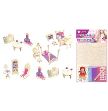 Fa puzzle - 20 x 15 cm , baba bútor