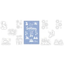 Kreatív sablon hósprayhez 10db motívum 21*31cm