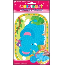 MOZAIK kirakható kép  14 x 21 cm elefánt MOZAIK kirakható kép  14 x 21 cm elefánt