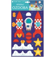 Összerakható papír rakéta 21 x 36,5 cm