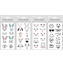 Húsvéti tojásdíszítő vizes matrica Cuki fejek 19*9cm