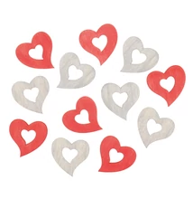 Fa szívek 4 cm, 12 db