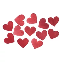 Piros fa szívek 3,5 cm, 12 db