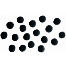 Pompom fekete 2,5 cm 18 db/csomag