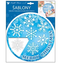 Kreatív sablon Hópelyhek (forgó) 25,5*31cm