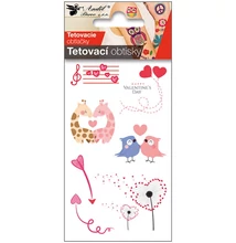 Tetováló  matrica, 10,5 x 6 cm szerelem