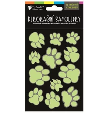 3D öntapadó matrica  - 10,5 x 20 cm, világító  mancs-nyomok