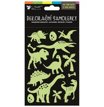 3D öntapadó matrica 10,5 x 20 cm világítós, dínók