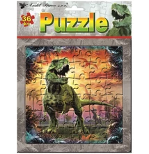 Puzzle, 20 x 20 cm, 36 db, TYRANUSAURUS