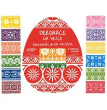 Húsvéti tojásdíszítő zsugorfólia Színes minták 12db-os