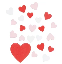 Fa szívek 1,5 cm és 2,5 cm, 24 db