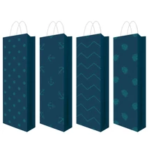 Papír ajándéktáska italra nyomattal, 12 x 36 x 9 cm