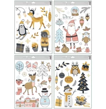 Ablakmatrica 280 Téli pasztell motívumok (glitteres) 30*42cm