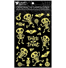 Sötétben világító öntapadós  matrica - HALLOWEEN plasztik, 14,5 x 25 cm