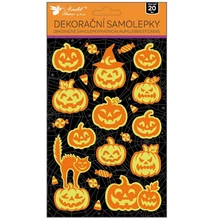 Sötétben világító öntapadós  matrica - HALLOWEEN plasztik, 14,5 x 25 cm
