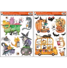 Ablakmatrica 40001 Halloweeni motívumok (glitteres) 29*41cm