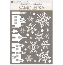 Matrica Téli város (glitteres) 28*41cm