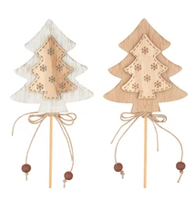 Fa dekoráció pálcán Fenyőfa 8cm