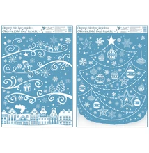 Ablakmatrica 498 Karácsonyi motívumok (glitteres) 35*50cm