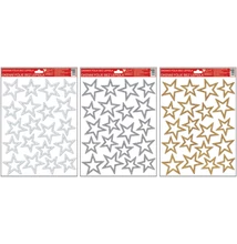 Ablakmatrica 481 Csillagok (glitteres) 33,5*25cm Ablakmatrica 481 Csillagok (glitteres) 33,5*25cm