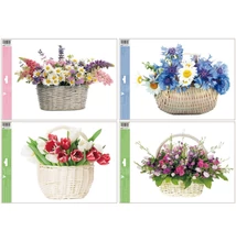 Ablakmatrica 6868 Virágok kosárba 42*30cm