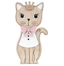 Fa álló cica , 15 cm